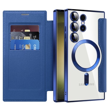 Etui "SmartMag Book" z Magsafe tehnologijo in RFID denarnico za Samsung Galaxy S23 Ultra - blue