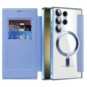 Etui "SmartMag Book" z Magsafe tehnologijo in RFID denarnico za Samsung Galaxy S23 Ultra - light blue