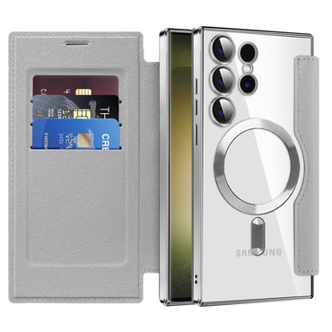 Etui "SmartMag Book" z Magsafe tehnologijo in RFID denarnico za Samsung Galaxy S23 Ultra - gray