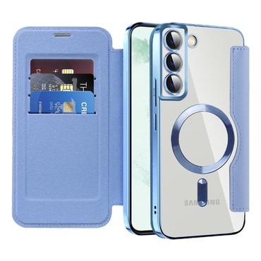 Etui "SmartMag Book" z Magsafe tehnologijo in RFID denarnico za Samsung Galaxy S22 Plus - light blue