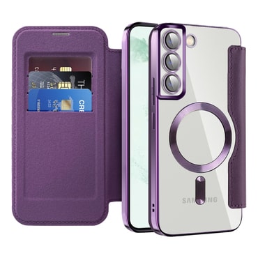 Etui "SmartMag Book" z Magsafe tehnologijo in RFID denarnico za Samsung Galaxy S22 Plus - purple