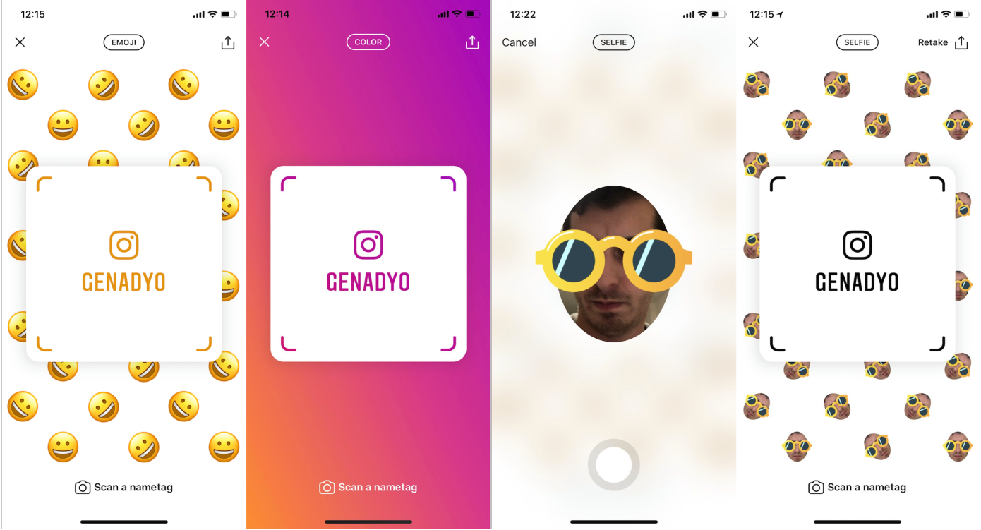 Instagram Kopira Snapchatove QR Kode z Novo Funkcijo Nametag