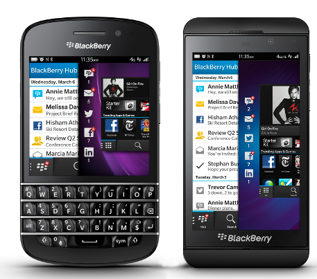 Nova modela Blackberry Q10 in Z10.