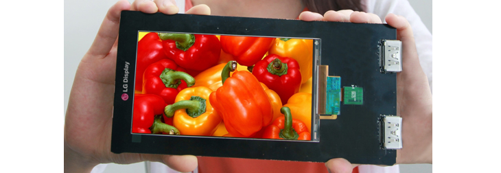 LG-jev 2K zaslon velikosti 5,5 inchev ob predstavitvi.